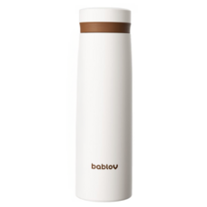 bablov 花伴森 316極簡保溫瓶, 莫奈白, 1個, 500ml