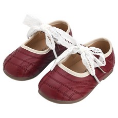 래빗풋 2줄 라이닝 왕리본 구두