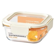 LocknLock 樂扣樂扣 新視界耐熱玻璃保鮮盒 正方款 750ml, 1個, 1個裝