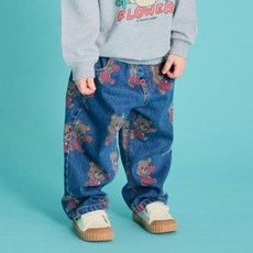 ROTOTO bebe 花卉圖案長褲