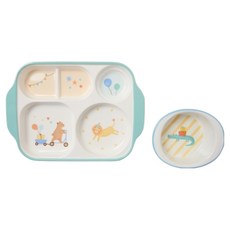 모던하우스 파티베어 멜라민 나눔식판 + 볼 세트, 1세트, 혼합색상