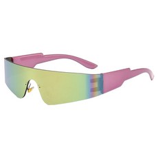 오버코드 프레임리스 야외 스포츠 사이클링 안티윈드 선글라스 BRP3176, 퍼플, 1개