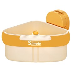 Simple 吸盤式三角形水槽瀝水籃, 橙色, 1個, 1層