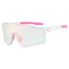 쿠엔제이 변색 스포츠 선글라스 보호안경, 핑크 변색핑크파노라마, 1개