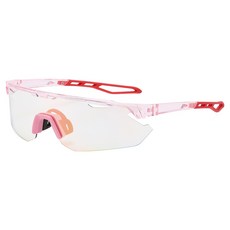쿠엔제이 스마트 변색 스포츠 보호안경 선글라스, 레드 변색핑크, 1개