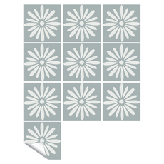 델리리움 보헤미안 스타일 데이지 셀프 무광 타일 스티커 10p, type 8