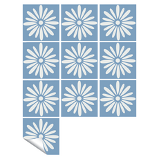 델리리움 보헤미안 스타일 데이지 셀프 무광 타일 스티커 10p, type 7