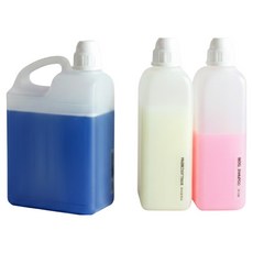 Megastore 方形洗衣精分裝瓶 2L x 3入 + 標籤貼紙組, 半透明, 1套