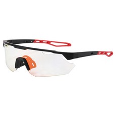 쿠엔제이 스마트 변색 스포츠 보호안경 선글라스, 블랙 변색레드, 1개