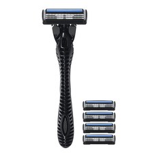 BIC 比克 Flex3 極淨刮鬍刀, 1套, 支架1支 + 刀頭4個