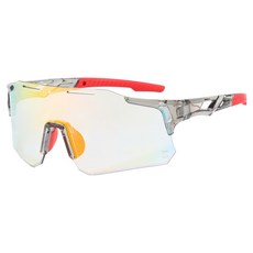 쿠엔제이 변색 스포츠 선글라스 보호안경, 진레드 변색레드파노라마, 1개