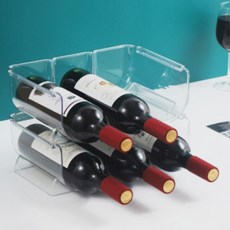 Serentic 透明PET 3格2層紅酒架, 透明, 1個