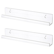 Tailstar 壓克力 LP專輯 CD 展示架 陳列架 小物收納 壁掛層架 2入, 透明色 2個