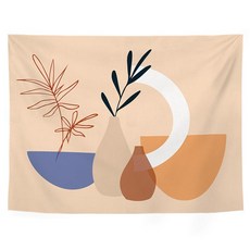 Teribo 抽象插畫布藝掛毯, 類型10