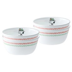Corelle Brands 康寧餐具 Snoopy露營麵碗 小, 混合色, 4個