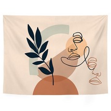 테리보 추상 일러스트 패브릭 태피스트리, 타입3