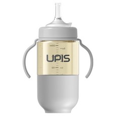 유피스 PPSU 빨대컵 6M, 260ml, 1개, Warm Gray