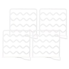 Tailstar 衣櫃書本整理架隔板, 4個, 白色