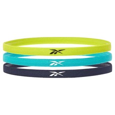 Reebok 銳步 運動髮帶3件組, 1套, 黃色, 藍綠色, 海軍藍