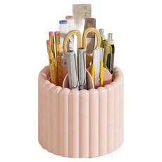 조인메이드 데스크 정리 회전식 연필꽂이, 핑크, 1개
