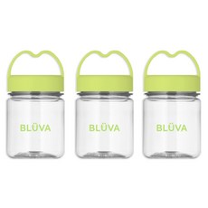 블루바 눈금표시 트라이탄 하트캡 다용도 미니 쉐이커, 3개, 200ml, 그린