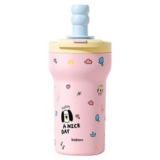 bablov 花伴森 陶瓷內膽保溫帕比杯, 粉心春日頌, 1個, 650ml