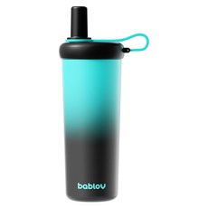 bablov 花伴森 Tritan GOGO吸管運動水壺, 前衛藍, 1個, 840ml