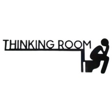 Soksokchaeum 居家牆壁裝飾 背景牆 工藝品 吊飾 洗手間標示 Thinking room, 單一顏色