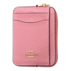 COACH 蔻馳 荔枝紋皮革鍊帶零錢包 136303