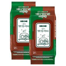 기본에 캠핑 전용 세정티슈 캡형 25p, 2개