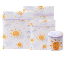 Marizio 內衣 防變形洗衣袋 小 + 中 + 大 + 內衣套組, 微笑雲朵, 1套