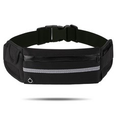 DIDROK 慢跑跑步腰包腰帶, 黑色, 1個