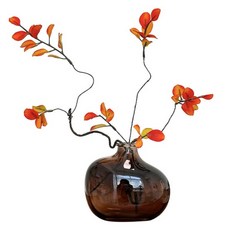 Mirnoa 復古家居裝飾玻璃迷你花瓶 MMM3502, 棕色