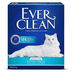 EVER CLEAN 藍鑽 4倍淨味貓砂, 8.5kg, 1盒, 無香