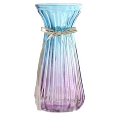 晨光緞帶點綴玻璃感性花瓶, 藍紫色