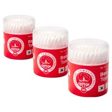 올웨일리 오가닉 코튼 뷰티 항균 무형광 면봉 26TSP3682, 3개, 100개입