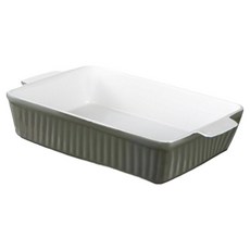 Apnalchangchang 烤箱拉麵焗烤耐熱陶瓷容器 30.5cm, 灰白色, 1個