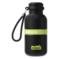 bablov 花伴森 316曠野而生保溫瓶, 極光黑, 1個, 420ml