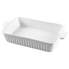 Apnalchangchang 烤箱拉麵焗烤耐熱陶瓷容器 38cm, 白色, 1個