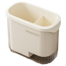 Misoroun 家用雙格餐具筒 20 x 9 x 14 cm, 白色, 1個