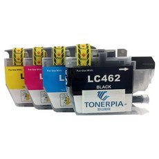 토너피아 4종 세트 LC462 MFC-J2340DW J2740DW J3540DW J3940DW 브라더 호환잉크, 검정, 파랑, 빨강, 노랑, 1세트