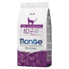 몬지 어덜트 캣 내추럴 슈퍼프리미엄 건식사료, 닭, 10kg, 1개 닭, 10kg, 1개