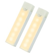 캥거 충전형 LED 조명 베란다 현관 센서등 10cm, 웜화이트, 2개