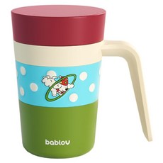 bablov 花伴森 陶瓷內膽附蓋哈皮保溫杯, 幻戲表演團, 1個, 450ml