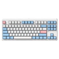 에프엘이스포츠 가스켓 마운트 블루투스 유무선 기계식 텐키리스 키보드 저소음 스노우축, Bubble Blue, FL-ESPORTS X80, 제조사축