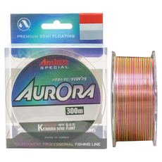 AmiGo Aurora Keimura 半浮水釣魚主線 3號, 螢光綠 + 亮粉色 + 藍色, 1個