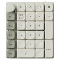 키크론 PRO MAX 핫스왑 유무선 기계식 키패드, 쉘 화이트, K0M-Q4, 바나나축