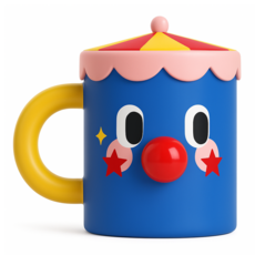 bablov 花伴森 搗蛋陶瓷馬克杯, 藍色, 1個