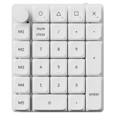 키크론 PRO MAX 핫스왑 유무선 기계식 키패드, 화이트, K0M-Q4Z, 바나나축