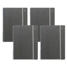 더블에이 세로 스트링 철취 스프링 노트 A5, 다크그레이, 4개 다크그레이, 4개